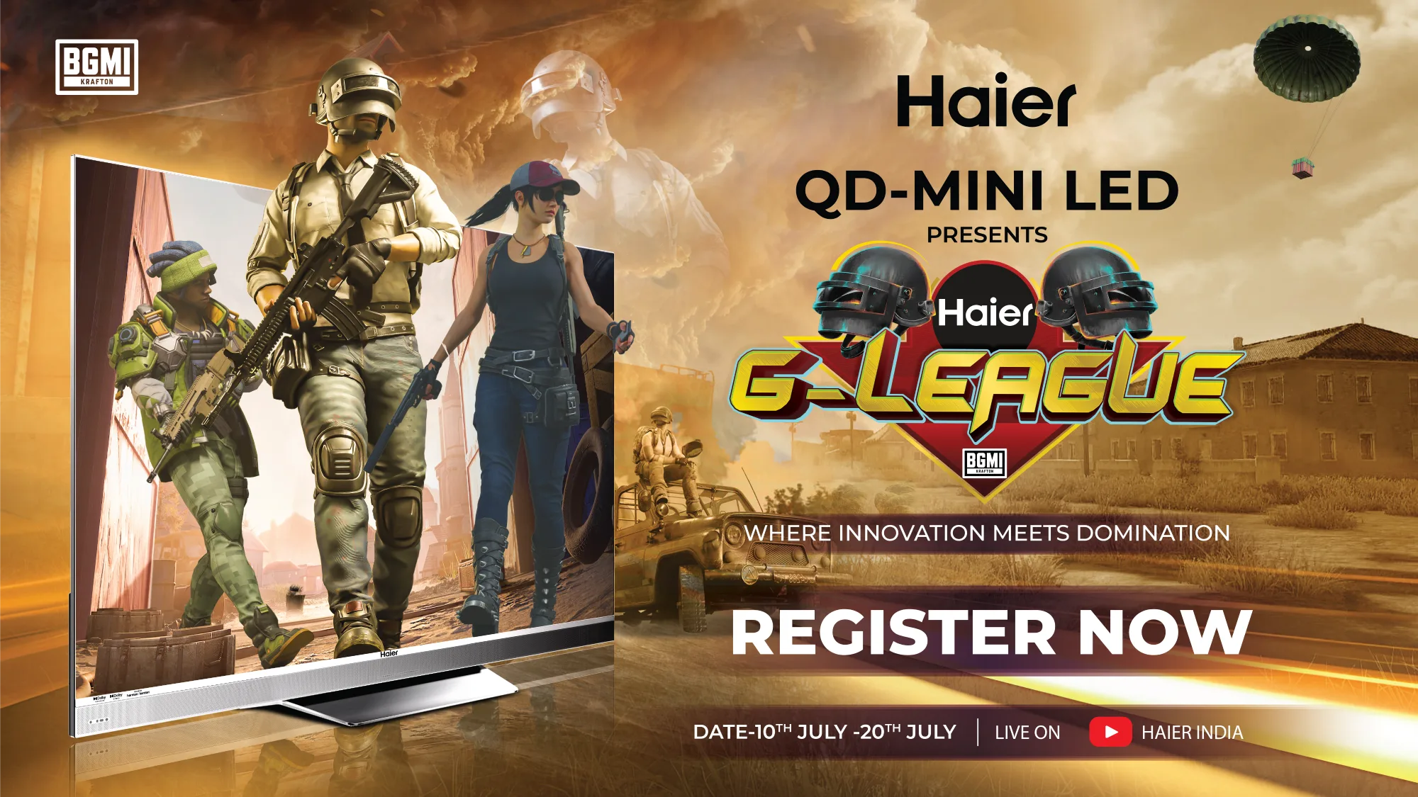 Haier G-League BGMI Tournament - Register Now